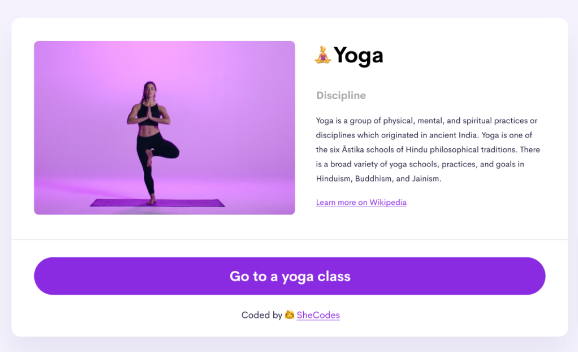 Yoga app